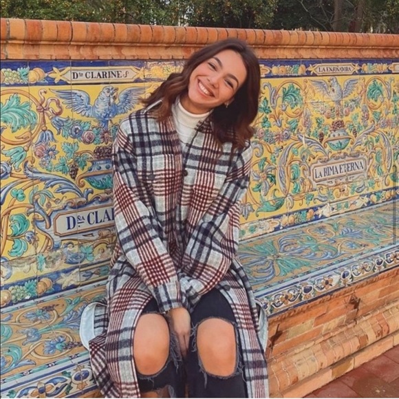 Zara long plaid overshirt - Picture 9 of 16